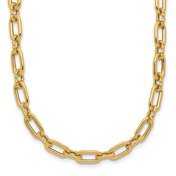 Leslie's 14K Polished and Twisted Fancy Toggle Necklace