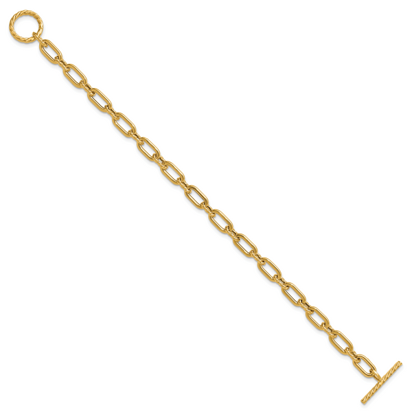 Leslie's 14K Polished and Twisted Fancy Toggle Bracelet - Image 2
