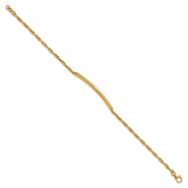 Leslie's 14K Polished Bar Link w/.25in ext. Bracelet - Image 2