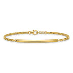 Leslie's 14K Polished Bar Link w/.25in ext. Bracelet - Image 3