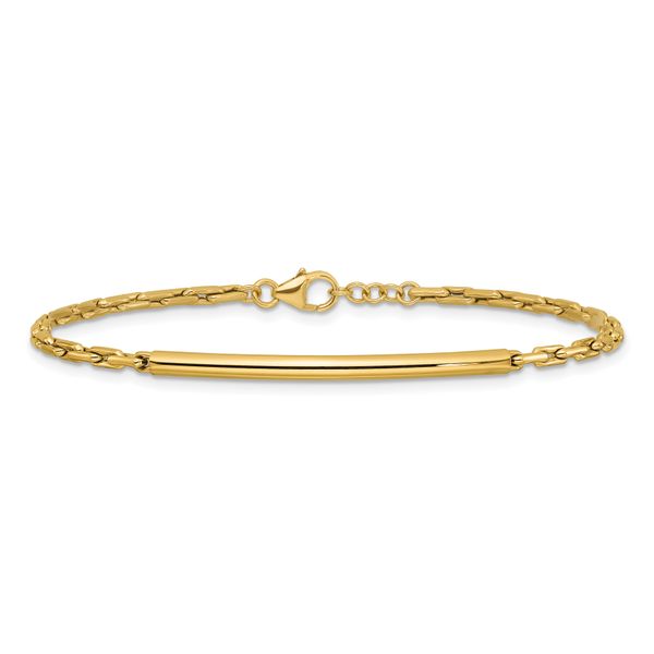 Leslie's 14K Polished Bar Link w/.25in ext. Bracelet - Image 3