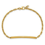 Leslie's 14K Polished Bar Link w/.25in ext. Bracelet - Image 4