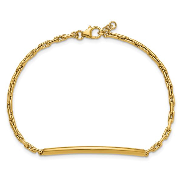 Leslie's 14K Polished Bar Link w/.25in ext. Bracelet - Image 4