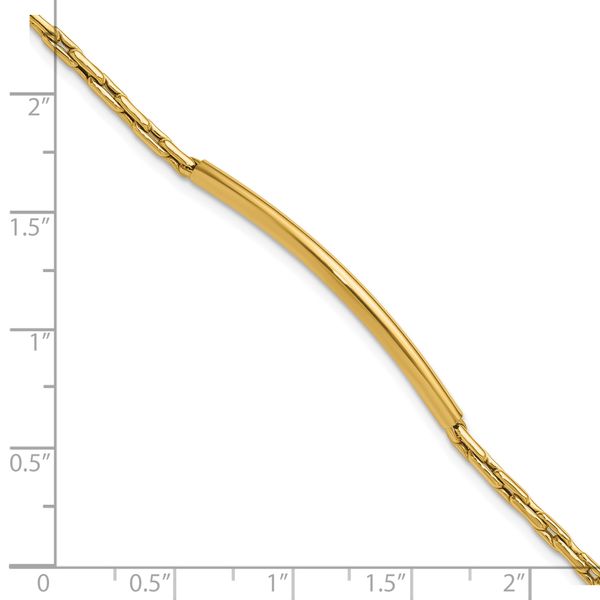 Leslie's 14K Polished Bar Link w/.25in ext. Bracelet - Image 5