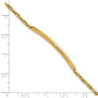 Leslie's 14K Polished Bar Link w/.25in ext. Bracelet - Image 5