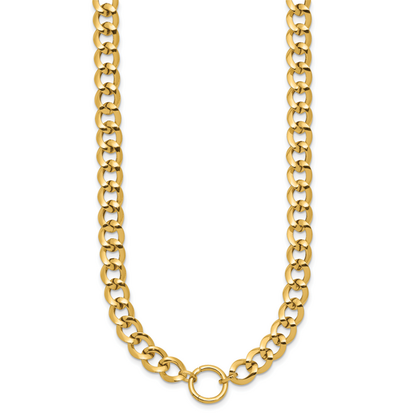 Leslie's 14K Polished Circle Accent Fancy Link Necklace - Image 2