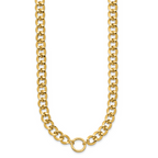 Leslie's 14K Polished Circle Accent Fancy Link Necklace - Image 2