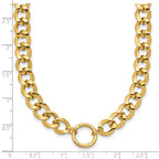 Leslie's 14K Polished Circle Accent Fancy Link Necklace - Image 5
