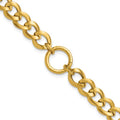 Leslie's 14K Polished Circle Accent Fancy Link Bracelet