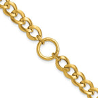 Leslie's 14K Polished Circle Accent Fancy Link Bracelet
