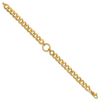 Leslie's 14K Polished Circle Accent Fancy Link Bracelet - Image 2