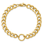 Leslie's 14K Polished Circle Accent Fancy Link Bracelet - Image 4