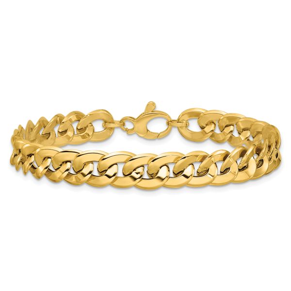 Leslie's 14K Polished Fancy Curb Link Bracelet - Image 3