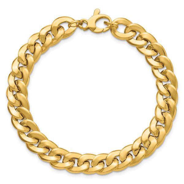 Leslie's 14K Polished Fancy Curb Link Bracelet - Image 4
