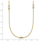 Leslie's 14K Two-tone Polished / Dia-cut Beads w/2in ext. Necklace - Image 5