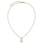 Leslie's 14K Polished / Dia-cut Open Teardrop w/2in ext. Necklace - Image 4