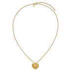 Leslie's 14K Polished / Dia-cut Puffed Heart w/2in ext. Necklace - Image 4
