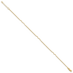 Leslie's 14K Polished Wavy Bar 9in Plus 1in ext. Anklet - Image 2