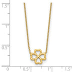 Leslie's 14K Polished 4-Leaf Clover w/2in ext. Necklace - Image 5