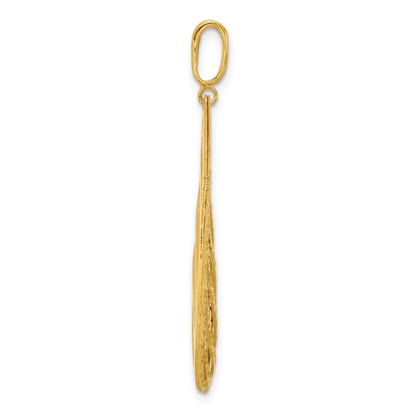 Leslie's 14K Polished and Diamond-cut Teardrop Pendant - Image 2