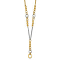 Leslie's 14K w/White RH Polished Fancy 2-Strand Oval Link Necklace