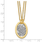Leslie's 14K w/White RH Polished D/C Fancy Oval 2-Strand Necklace - Image 5