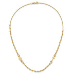Leslie's 14K Polish/Dia-cut/Beaded Religious Rosary Style Necklace - Image 4