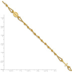 Leslie's 14K Polished Diamond-cut and Beaded Religious Rosary Style Bracele - Image 5