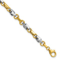 Leslie's 14K w/White Rhodium Polished Fancy Link Bracelet