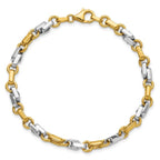 Leslie's 14K w/White Rhodium Polished Fancy Link Bracelet - Image 4