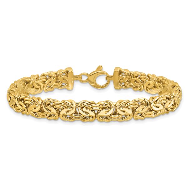 Leslie's 14K Polished 8.0mm Byzantine Link Bracelet - Image 3