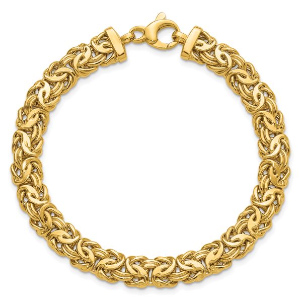 Leslie's 14K Polished 8.0mm Byzantine Link Bracelet - Image 4