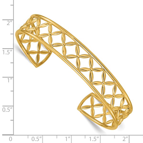 Leslie's 14K Polished Fancy Flexible Cuff Bangle - Image 3