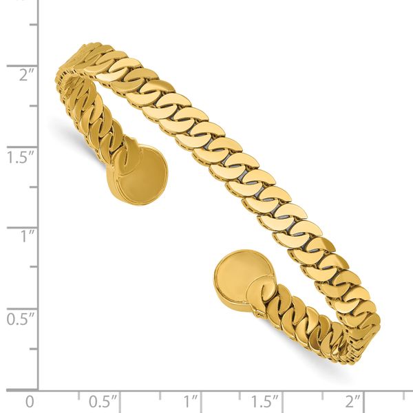 Leslie's 14K Polished S-Link Cuff Bangle - Image 3