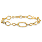 Leslie's 14K Polished and Textured Link Bracelet - Image 3