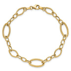 Leslie's 14K Polished and Textured Link Bracelet - Image 4