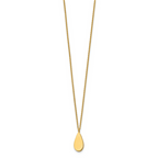 Leslie's 14K Polished and Satin Teardrop w/ 1.25in Ext. Necklace - Image 2