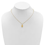 Leslie's 14K Polished and Satin Teardrop w/ 1.25in Ext. Necklace - Image 3