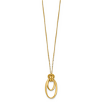 Leslie's 14K Polished Fancy Ovals with 2in Ext. Necklace - Image 2