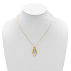 Leslie's 14K Polished Fancy Ovals with 2in Ext. Necklace - Image 3