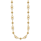 Leslie's 14K Polished/Dia-cut Twisted Circles w/ 1in Ext. Necklace - Image 2