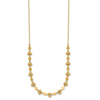 Leslie's 14K Polished D/C Beaded Fancy Circles w/ 1in Ext. Necklace - Image 2