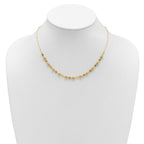 Leslie's 14K Polished D/C Beaded Fancy Circles w/ 1in Ext. Necklace - Image 3
