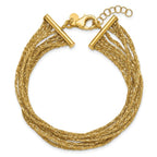 Leslie's 14K Textured Fancy Mesh Multi-strand w/.75in Ext. Bracelet - Image 4