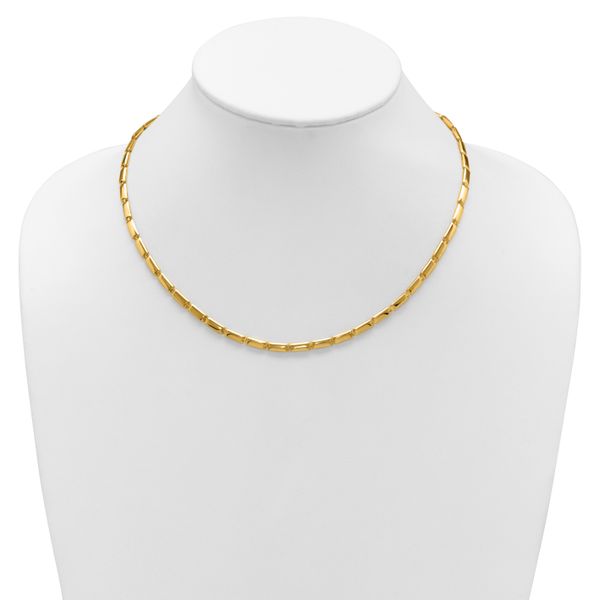 Leslie's 14K Polished 3.6mm Bar Link Necklace - Image 3