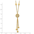 Leslie's 14K Polished Fancy Filigree Circles Dangle Necklace - Image 5