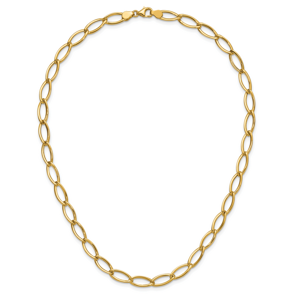 Leslie's 14K Polished Fancy Oval Link Necklace - Image 4