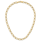 Leslie's 14K Polished Fancy Oval Link Necklace - Image 4