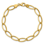 Leslie's 14K Polished Fancy Oval Link Bracelet - Image 4