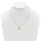 Leslie's 14K Two-tone Polished / Dia-cut Bar Necklace - Image 3